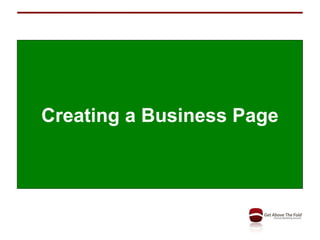 Creating a Business Page 