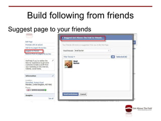 Build following from friends Suggest page to your friends 
