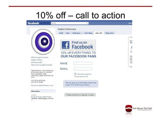 10% off – call to action 