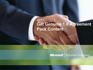 Get Genuine 1.0 Agreement
Pack Content
 
