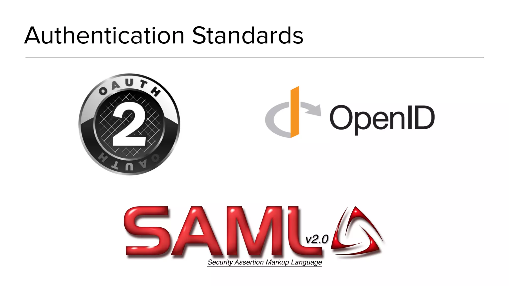 Authentication Standards
 