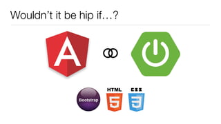 JHipster
Spring Boot

Spring Security

AngularJS

Bootstrap

Metrics

Maven or Gradle

Authentication Type: cookie-based (...