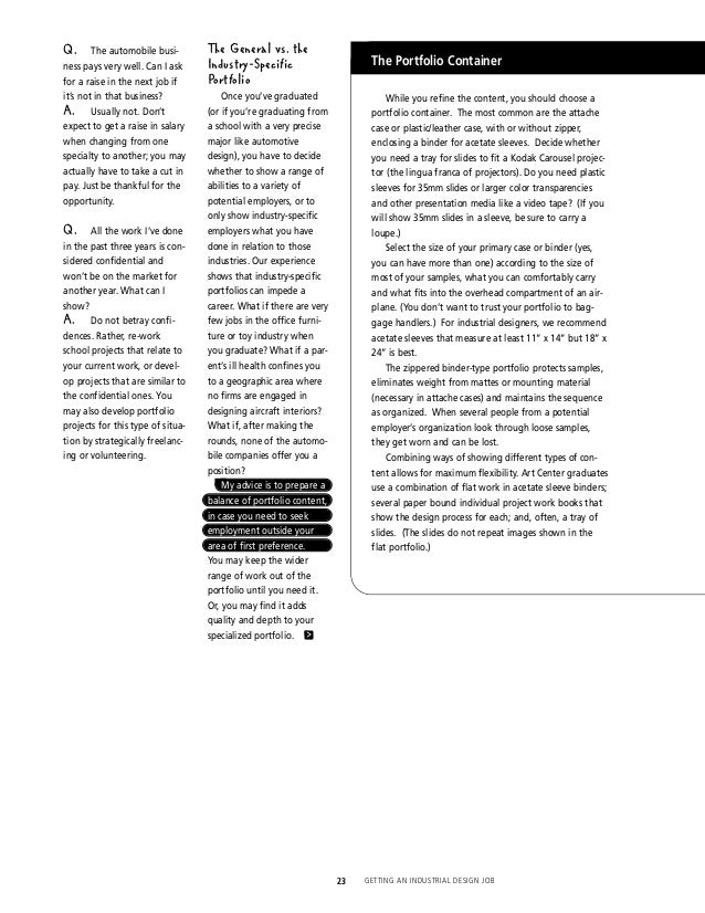 industrial design job