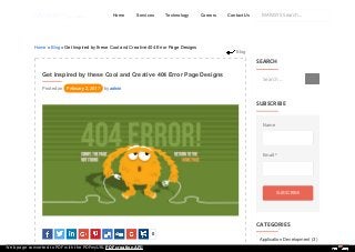 Home » Blog» Get Inspired by these Cool and Creative 404 Error Page Designs
Posted on February 2, 2017 by admin
Get Inspired by these Cool and Creative 404 Error Page Designs
0
Name
Email *
SUBSCRIBE
SEARCH
Search …
SUBSCRIBE
CATEGORIES
Application Development (3)
Home Services Technology Careers Contact Us Submit Guest Post MoreMAMSYS Search...
Blog
Web page converted to PDF with the PDFmyURL PDF creation API!
 