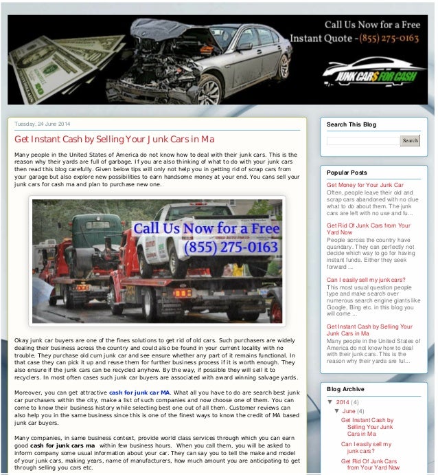 how do i sell my junk car