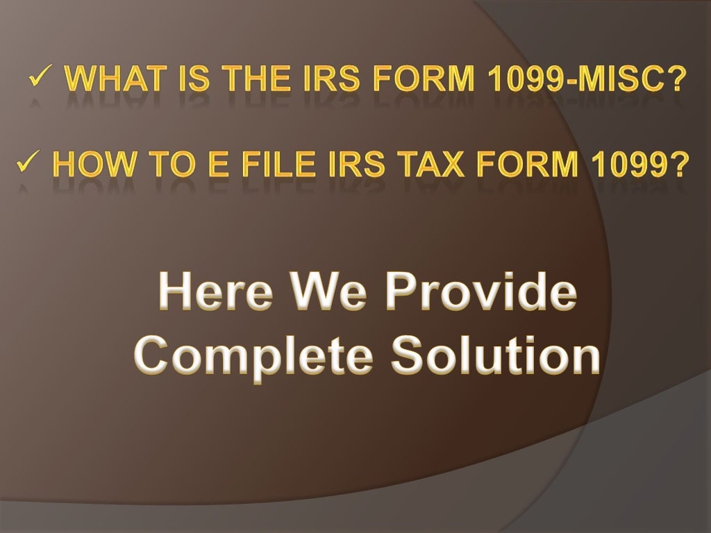 Get IRS Tax Form 1099 Online