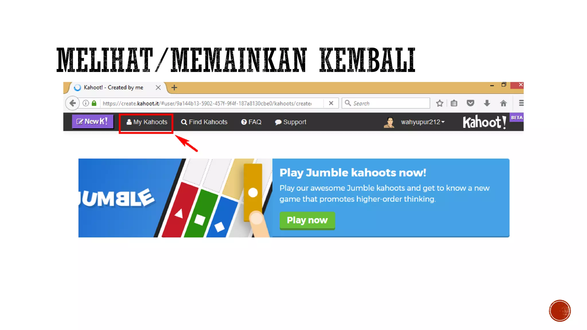 Membuat game pembelajaran dengan Kahoot | PDF
