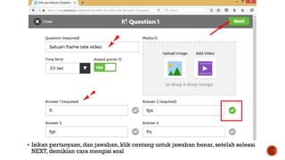 Membuat game pembelajaran dengan Kahoot | PDF