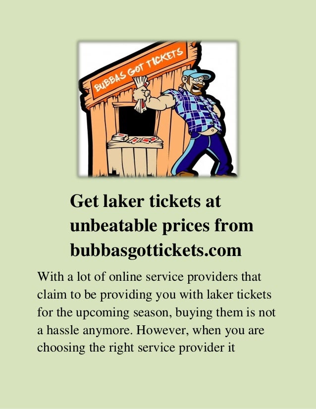 Get laker tickets at unbeatable prices