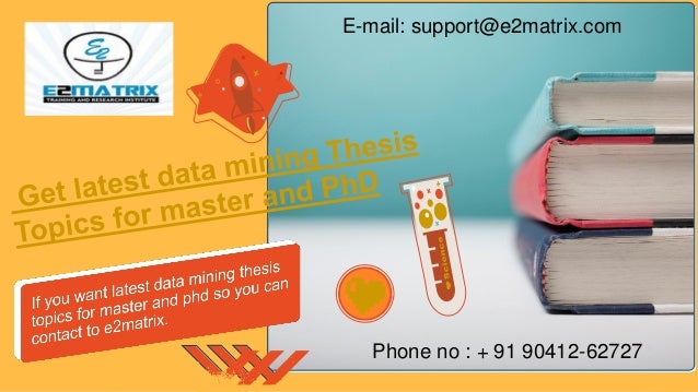 List of research topics in data mining for phd picture