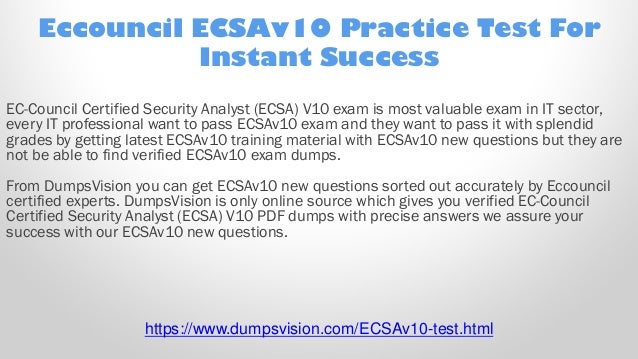 EC-Council ECSAv10 Certified Security Analyst ECSA V10 Test Exam QA PDF+SIM