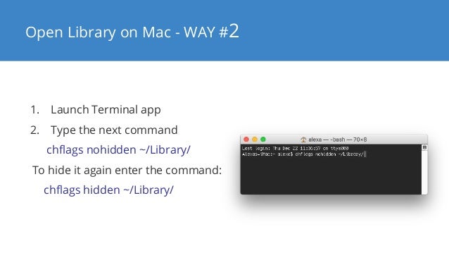 How to get to Library on Mac