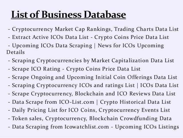 cryptocurrency list live