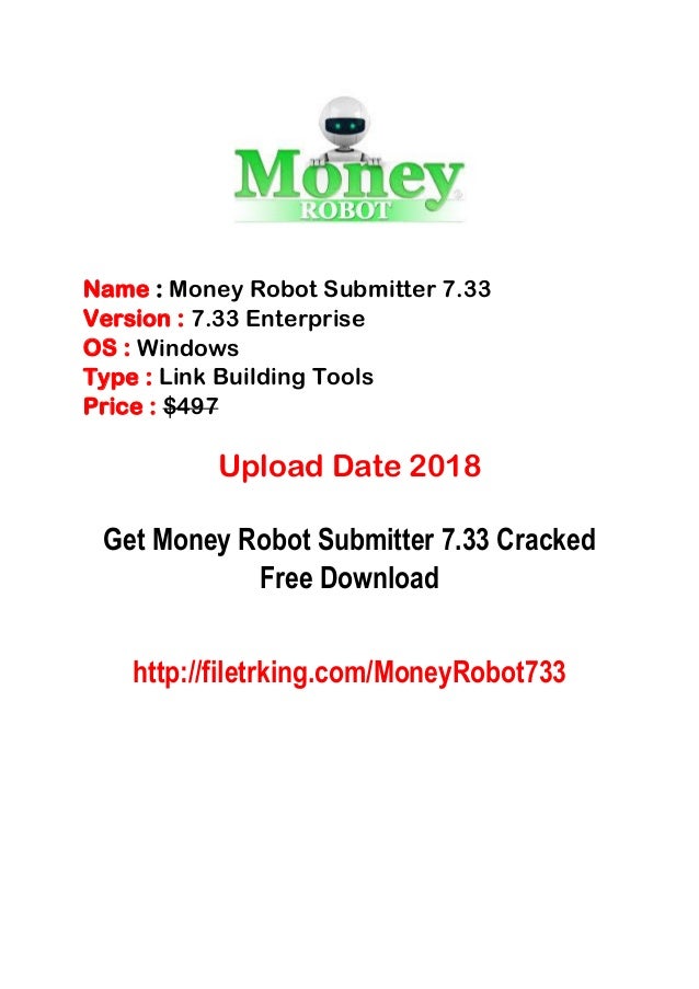 money robot submitter 7.33 cracked free download