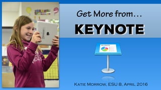 KEYNOTE
Get More from…
KEYNOTE
Katie Morrow, ESU 8, April 2016
 