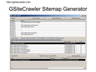 GSiteCrawler Sitemap Generator http://gsitecrawler.com 