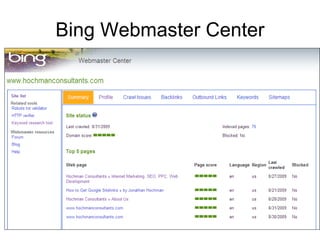 Bing Webmaster Center 