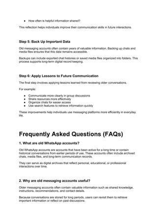 Get old WhatsApp accounts Unlocking Learning, Productivity, and ...