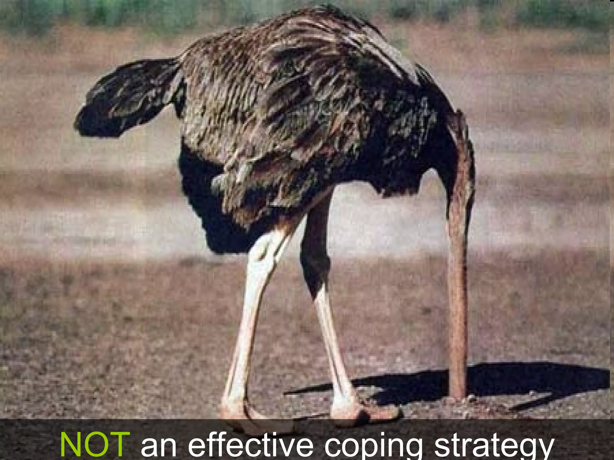 NOT an effective coping strategy
 