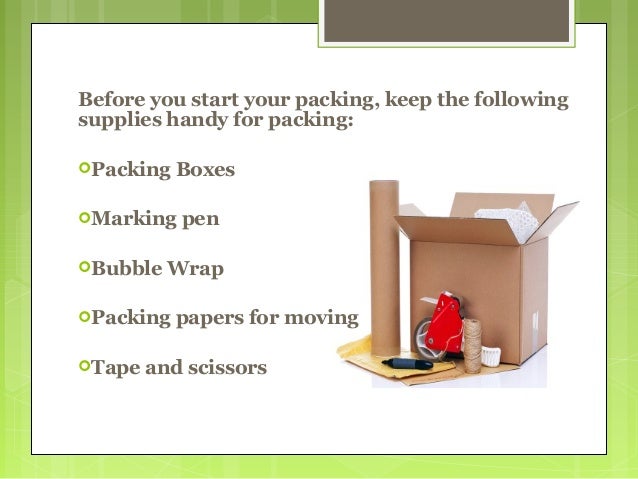 moving packing checklist