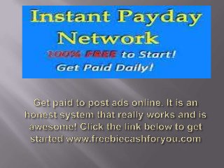Get paid to post ads online