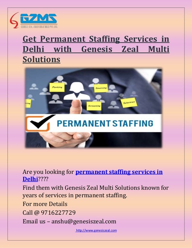 Get Permanent Staffing Services in Delhi with Genesis Zeal Multi Solutions