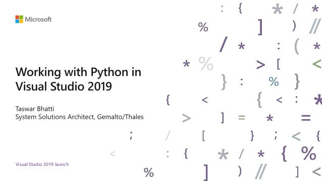 Visual Studio 2019 Python Visual Studio 2019 Python