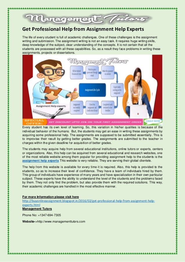 Assignment help experts