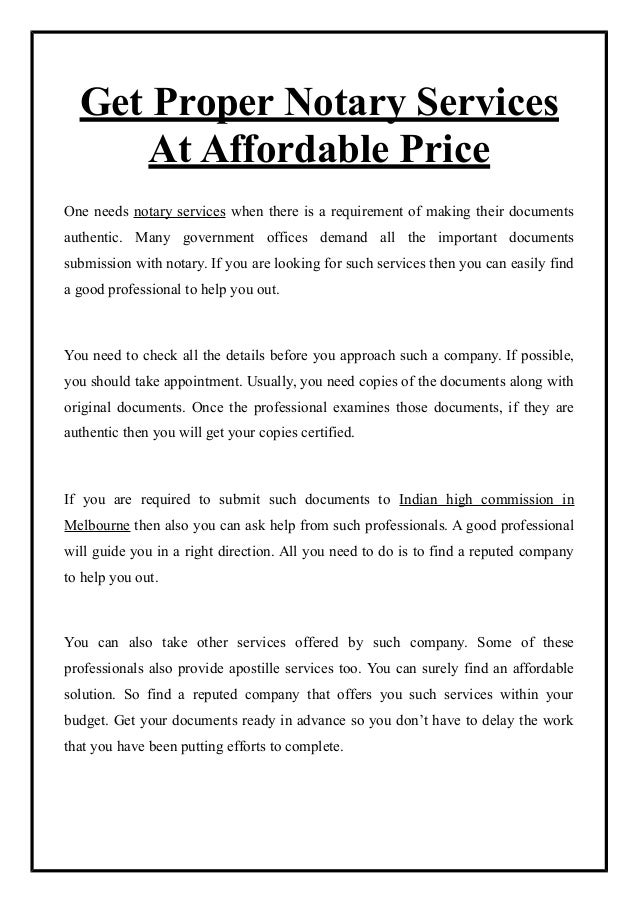 get proper notary services