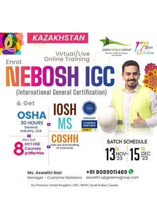 Get Ready for descriptive Plan for  NEBOSH Course in Kazakhstan with Green world Group.pdf