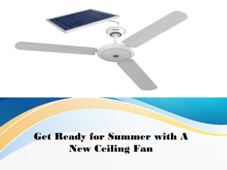 Get Ready for Summer with A
New Ceiling Fan
 