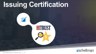 Get Ready Now for HITRUST 2017 | 55
Issuing Certification
 