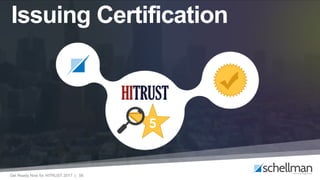 Get Ready Now for HITRUST 2017 | 56
Issuing Certification
 