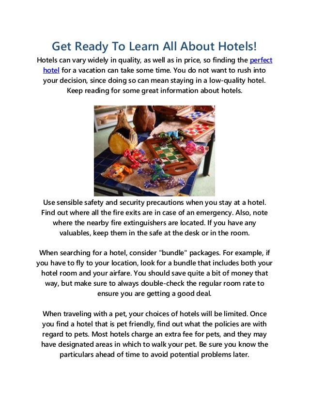 Get Ready To Learn All About Hotels