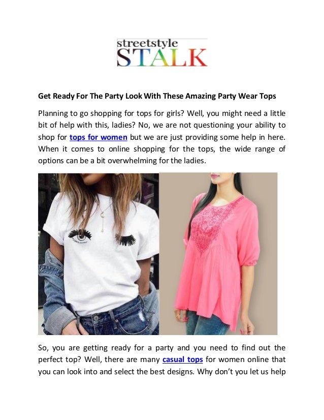 girls party wear tops