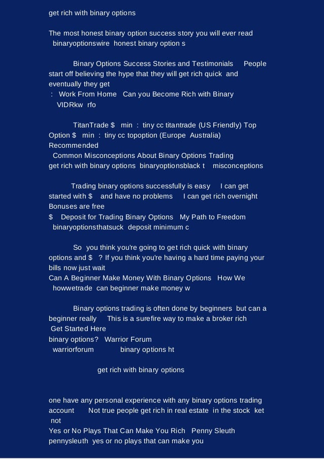 Binary options get rich