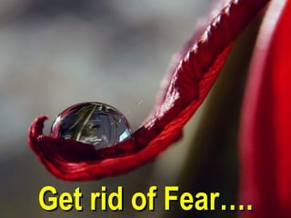 Get rid of Fear….
 
