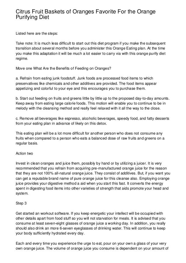 Citrus Fruit Baskets of Oranges Favorite For the Orange Purifying Diet