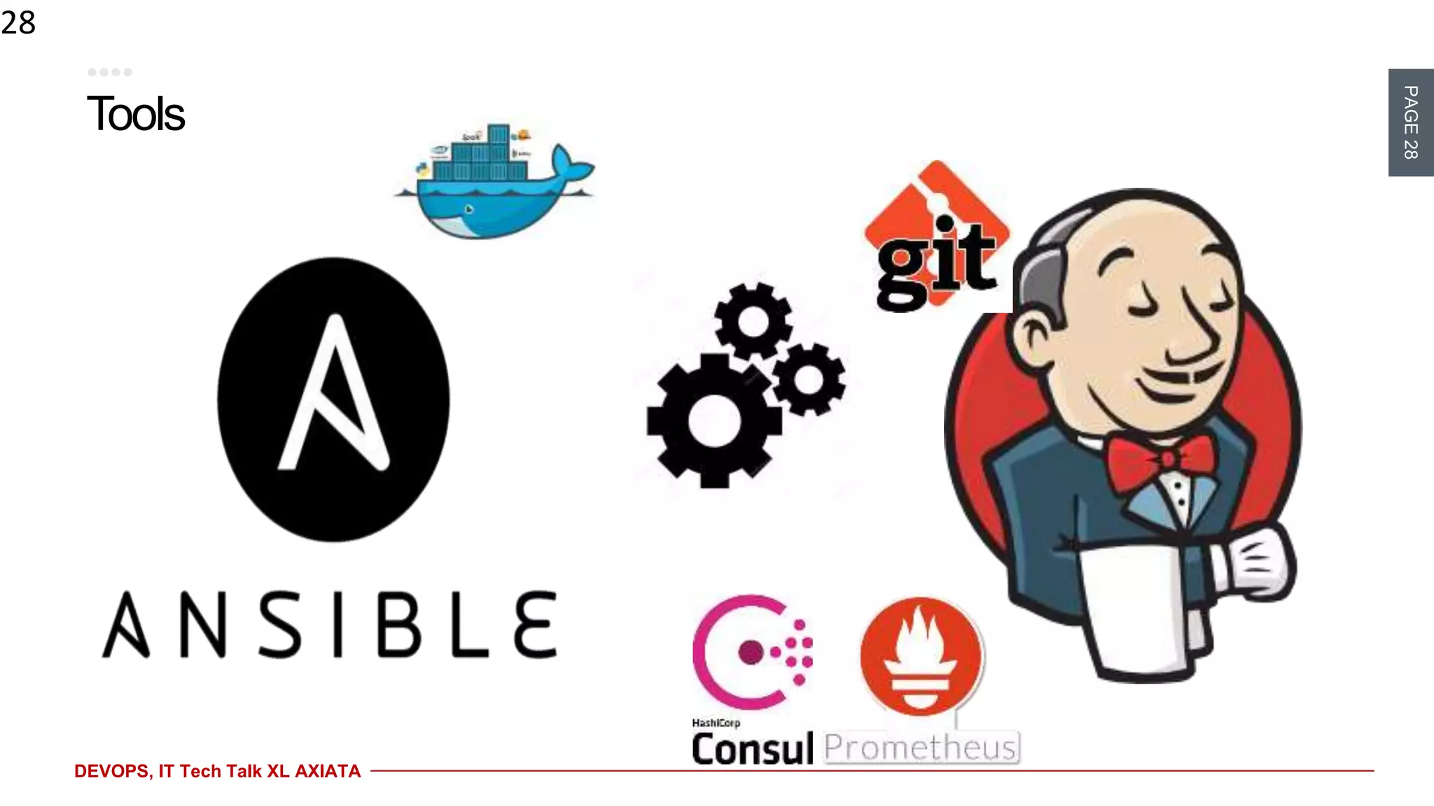 PAGE28
DEVOPS, IT Tech Talk XL AXIATA
Tools
28
 