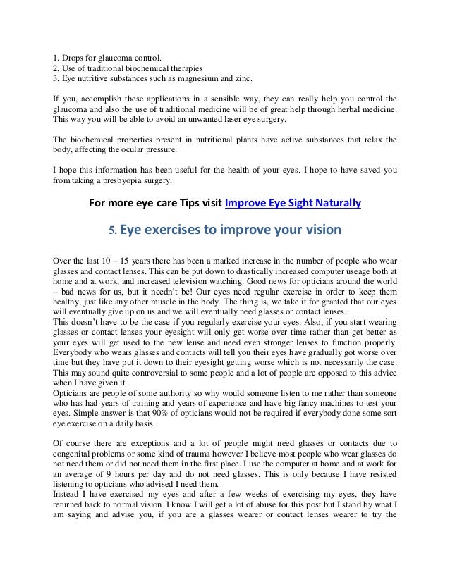 Get Rid of Spectacles/Contact Lenses with Simple Eye Exercises