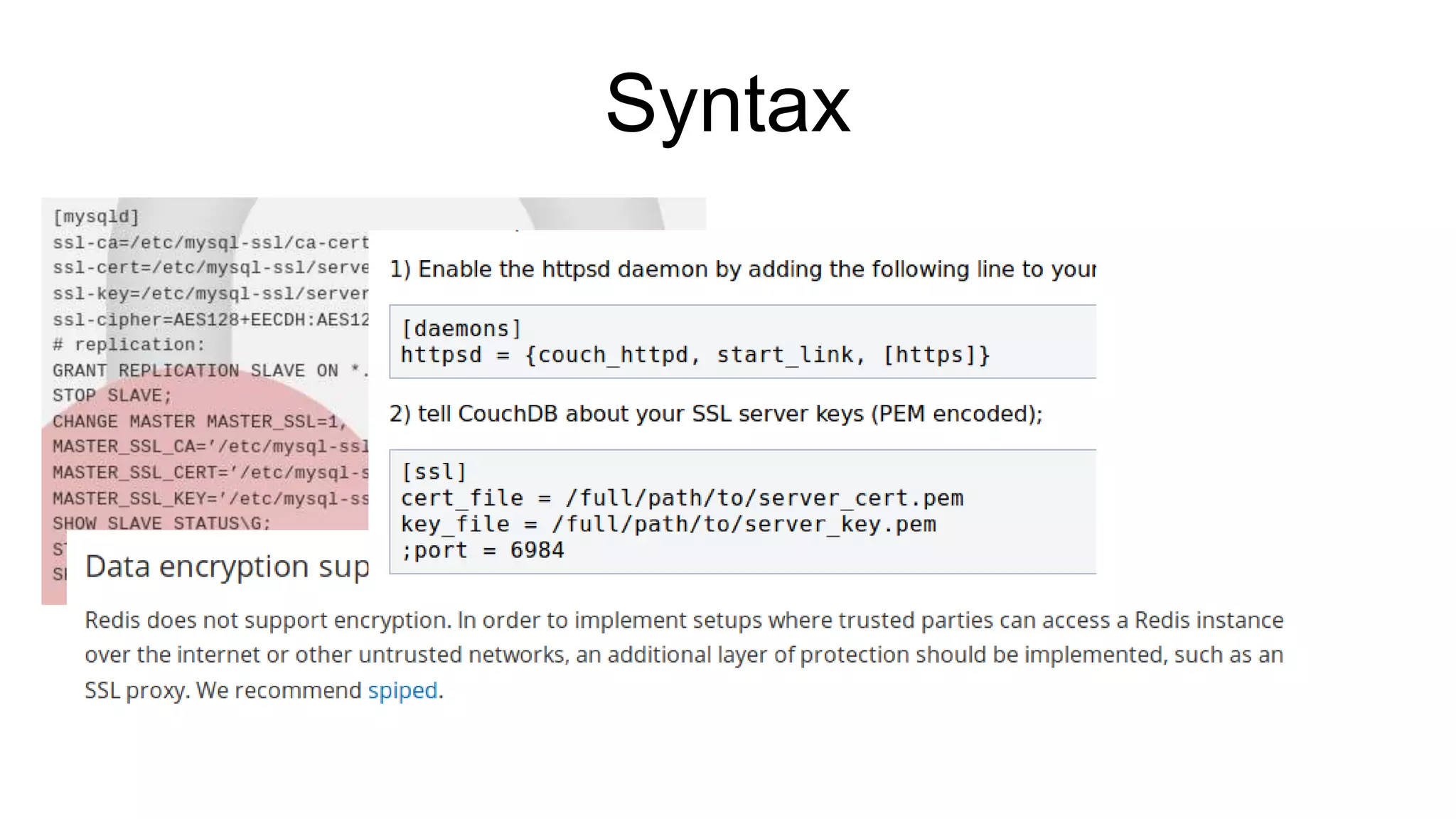 Syntax
 
