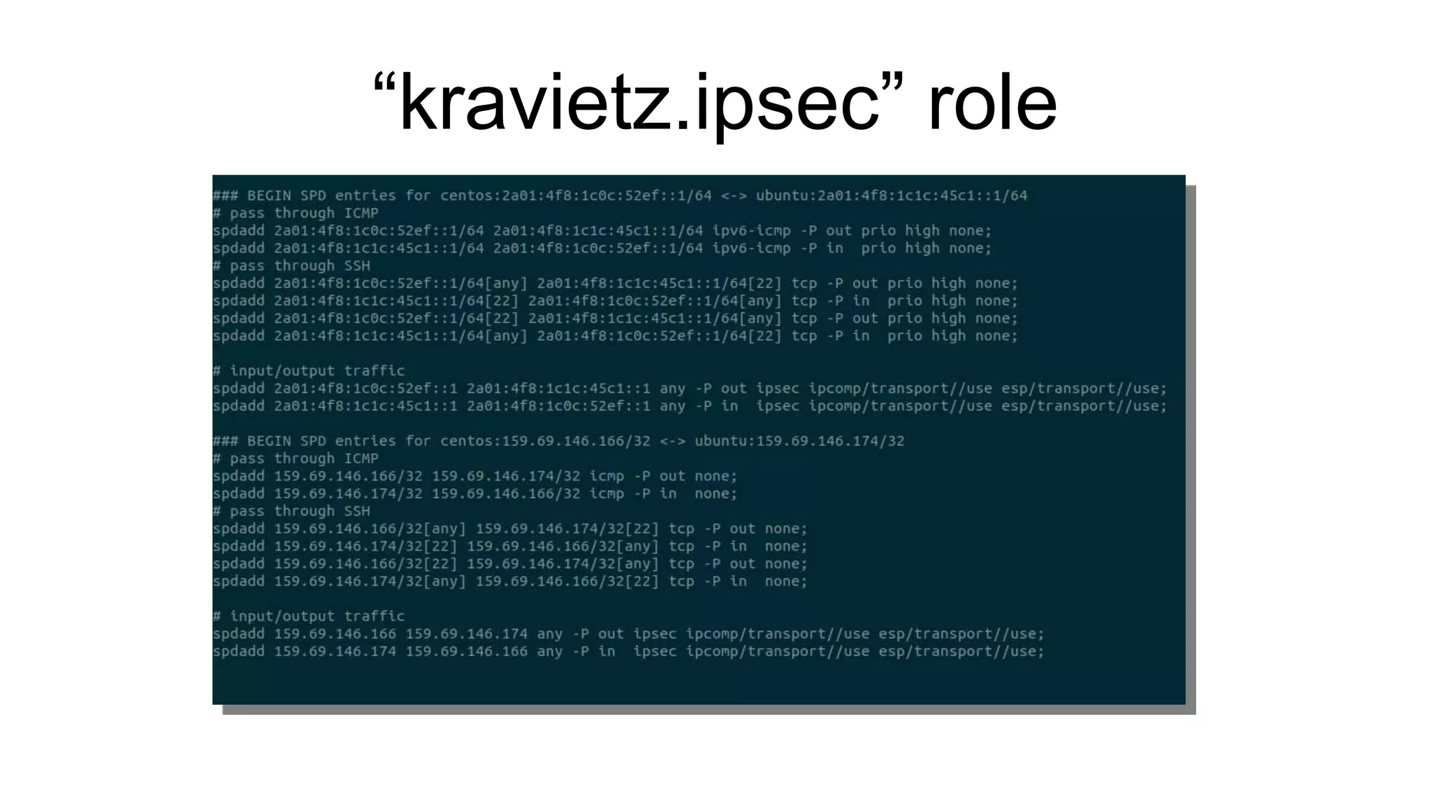 “kravietz.ipsec” role
 