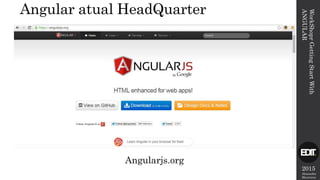 2015
Alexandre
Marreiros
WorkShoprGettingStartWith
ANGULAR
Angular atual HeadQuarter
Angularjs.org
 