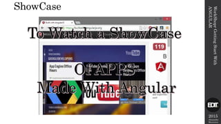 2015
Alexandre
Marreiros
ShowCase
WorkShoprGettingStartWith
ANGULAR
 
