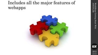 2015
Alexandre
Marreiros
Includes all the major features of
webapps
WorkShoprGettingStartWith
ANGULAR
 