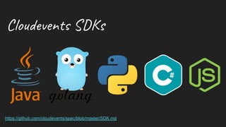 Clo en S s
https://github.com/cloudevents/spec/blob/master/SDK.md
 