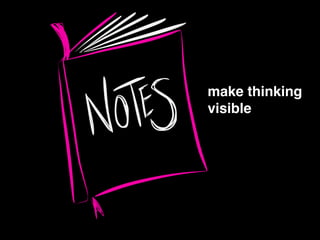 make thinking !
visible
 