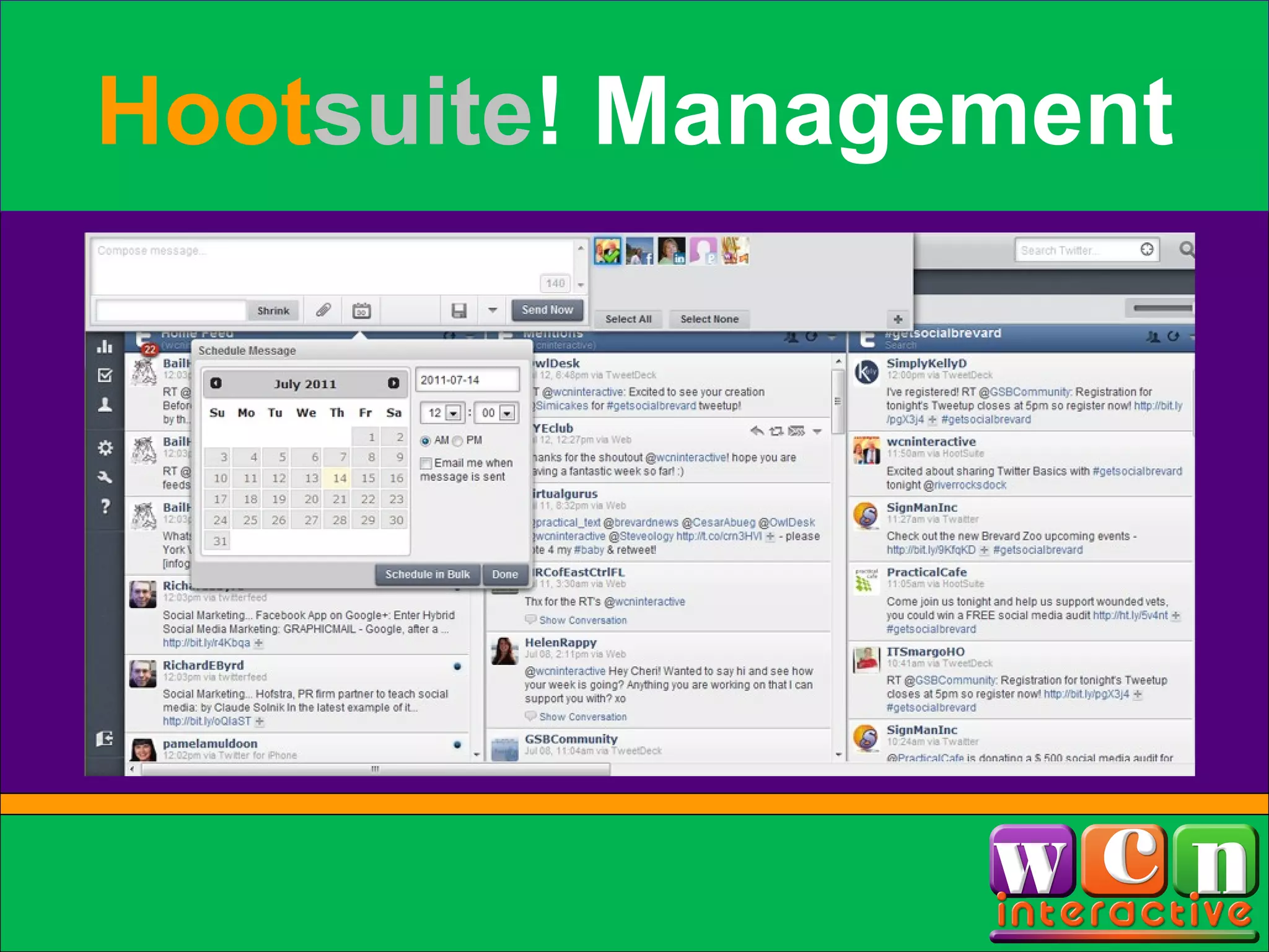 Hoot suite ! Management 