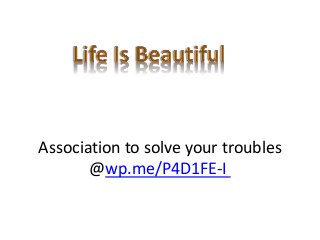 Association to solve your troubles
@wp.me/P4D1FE-I
.
 