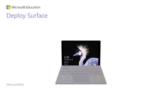 #MicrosoftEDU
Deploy Surface
 